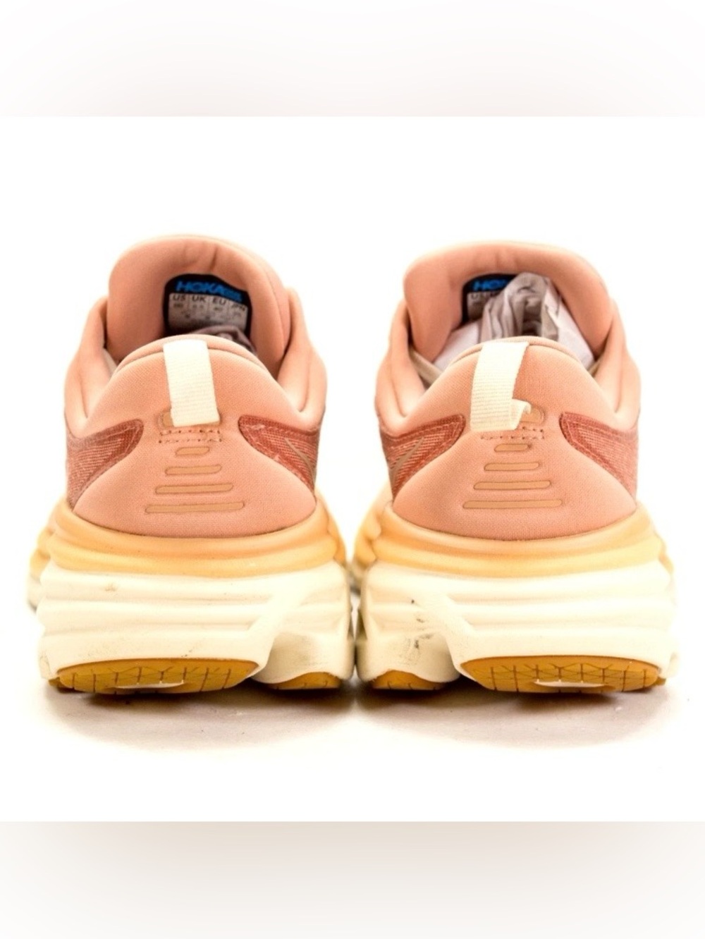 Hoka One One Bondi 8 Womens Size US 8 B Sandstone Cream Comfort Running Shoes - Picture 11 of 13